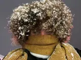girl with snow in the hair