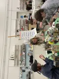 group of people making art
