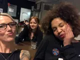 Three girls in the bar